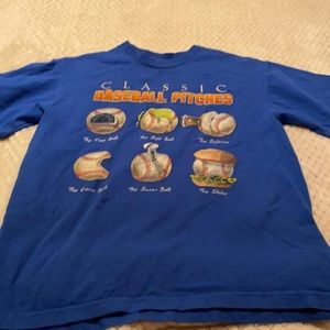 INK Classic Baseball Pitches T-shirt Size XL